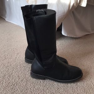 Girls black riding boots Size 1
